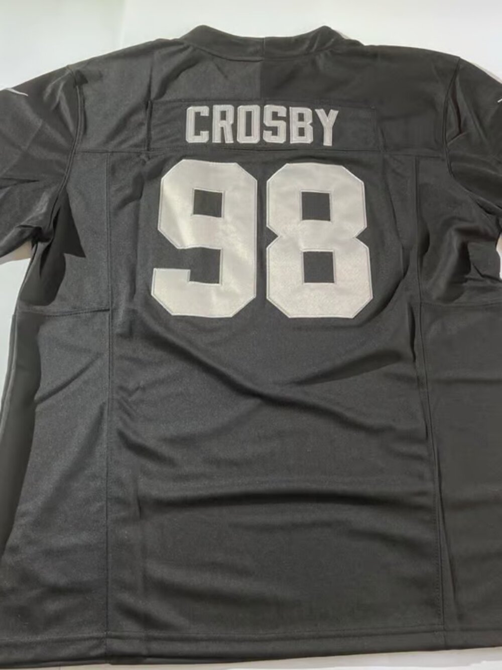 Maxx Crosby Black Vapor Stitched Jersey